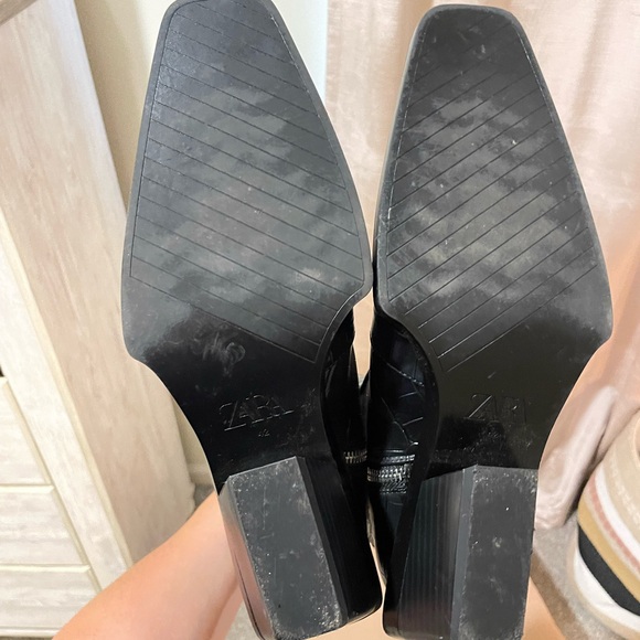 Black snakeskin boots - Picture 6 of 6